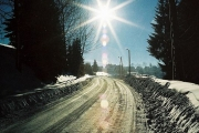 Droga zimą w Bukowinie